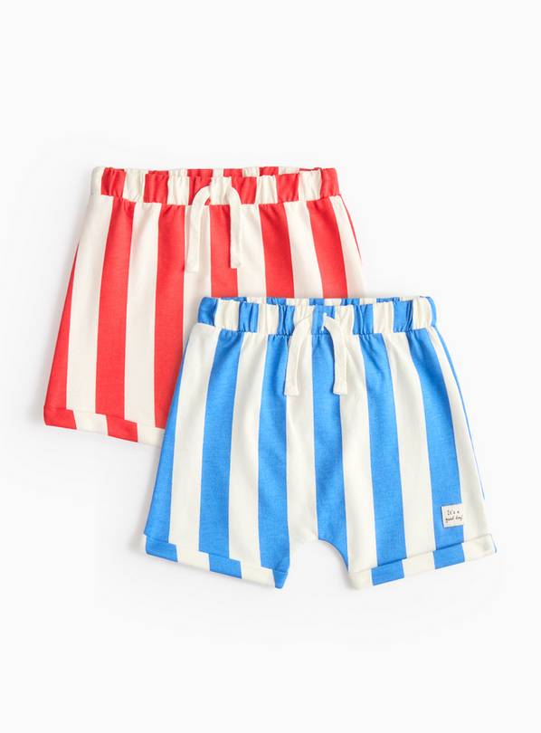Bright Striped Shorts 2 Pack 12-18 months